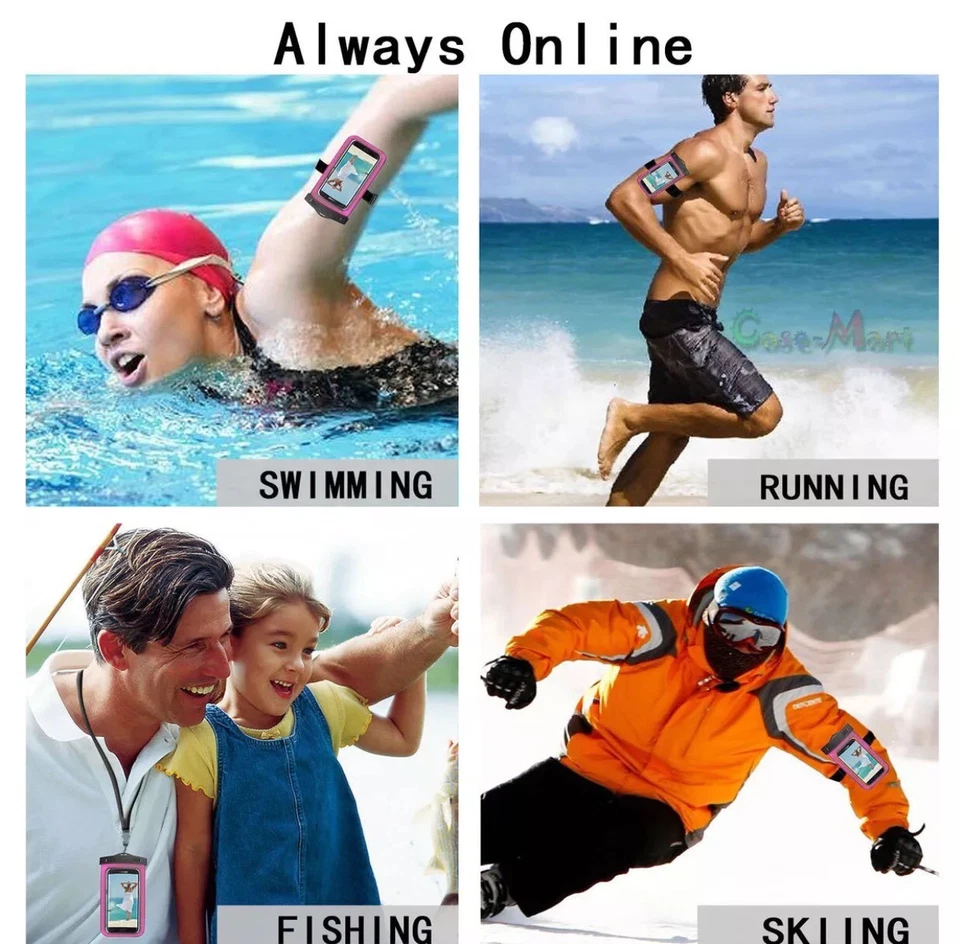 Bolsa de natación impermeable bajo el agua paquete estuche seco para teléfono celular iPhone Foto 2 de 4