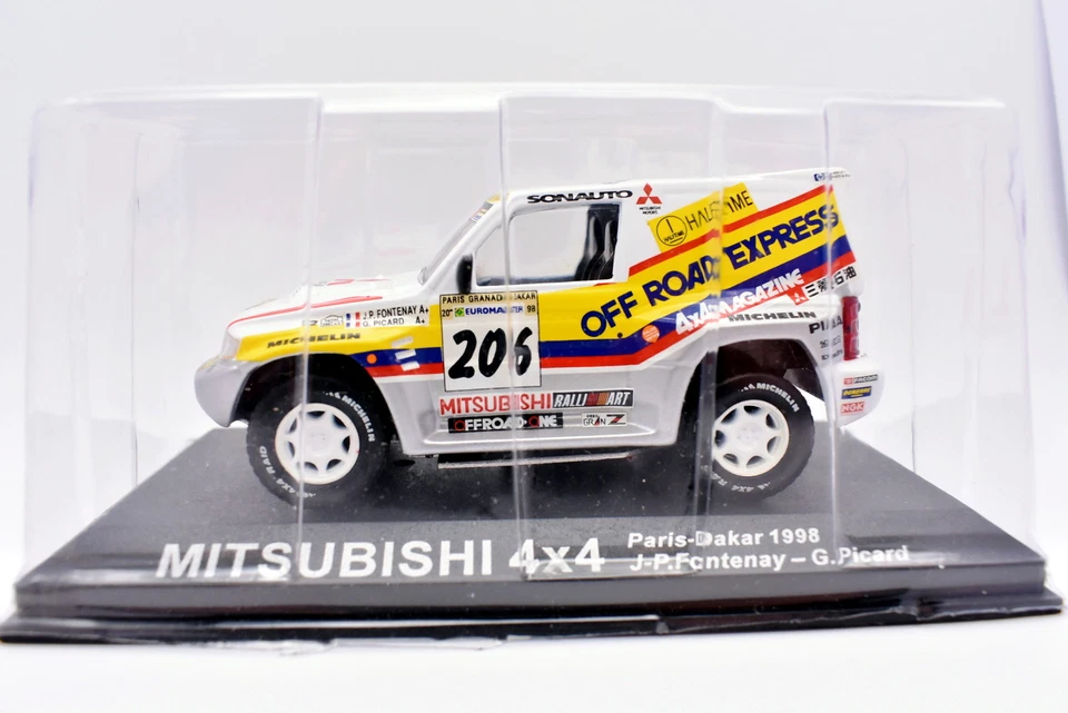 Modellino auto rally scala 1:43 Mitsubishi 4X4 IXO diecast modellismo statico - Immagine 2 di 4