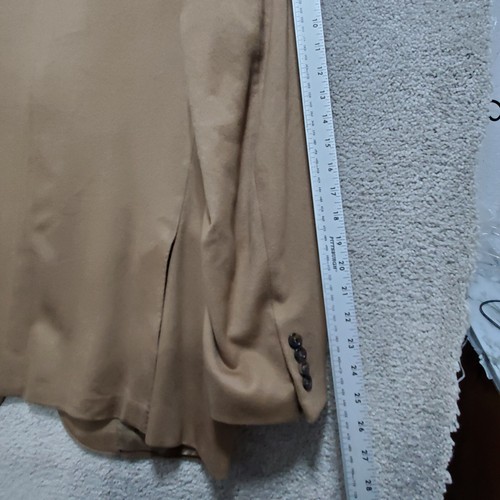 Canali Blazer Jacket Men's 40 Tan Cashmere Single Breasted Academia Business - Picture 16 of 22