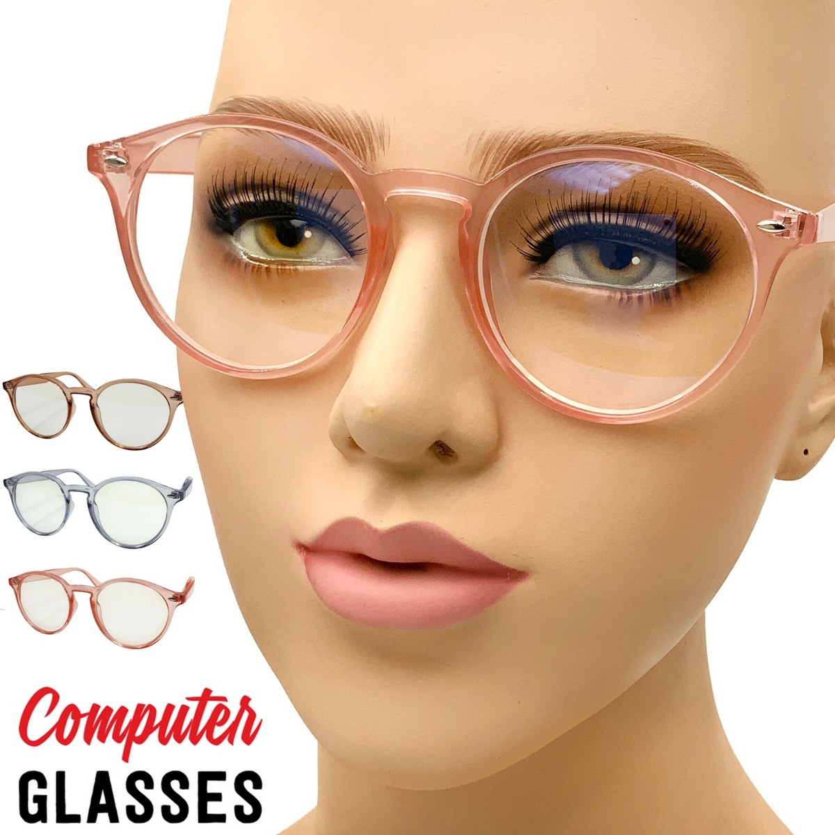 Women Computer Glasses Anti UV Reflective Blue Light Ray Readers