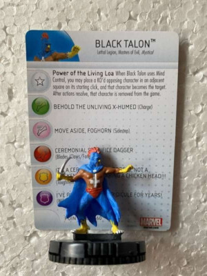 Marvel Heroclix Black Talon #043 mit Karte Deadpool Set Legacy