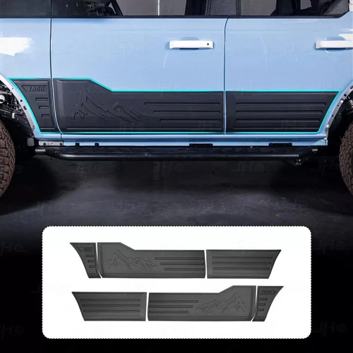 Para Bronco 2021-2024 1 Juego de Protector de Moldura de Cuerpo de Puerta Lateral de Coche - Imagen 1 de 8