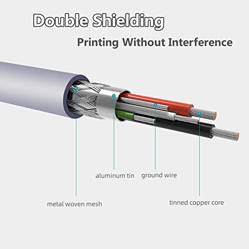 USB 2.0 Printer Cable for Canon Pixma MG3620, Epson EcoTank ET2800 ET