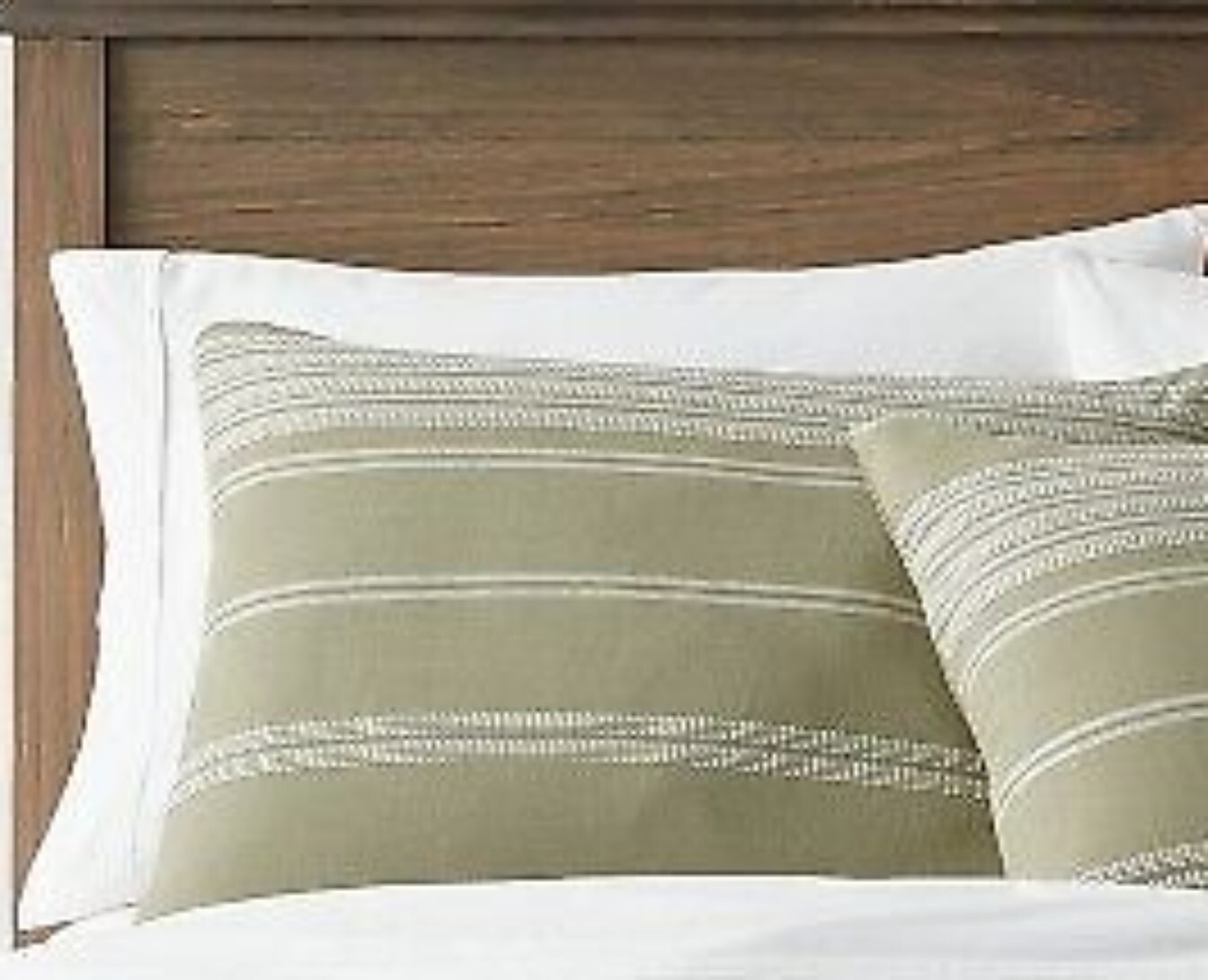 Threshold Cotton Stripe Pillow Sham Green White new Standard eBay