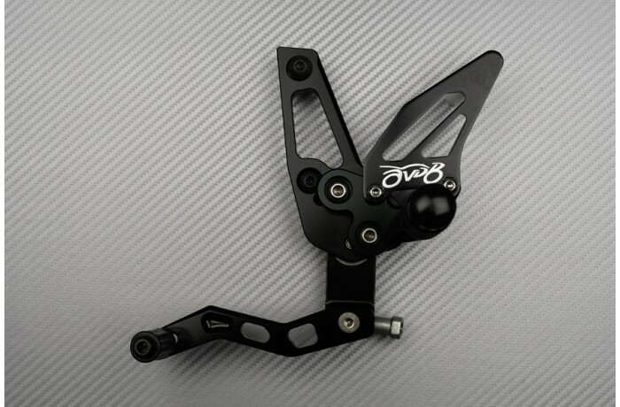 Commandes reculées AVDB dorées pour Triumph Speed Triple 1050 S de 2016 à 2020