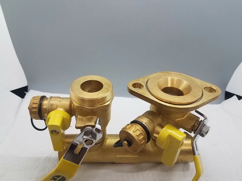 Colector Webstone Hydro-Core 1-1/4 x 1 pulgada Válvula de bola de latón para sudor Foto 3 de 4