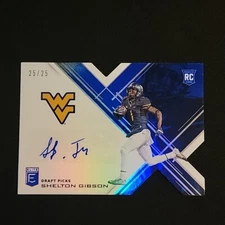 2017 Elite Draft Picks Shelton Gibson Blue Die-Cut BOOKEND RC Auto 25/25
