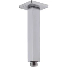 Shower Arm Ceiling Mounted 6 Inches Square Shower Head Arm with Flange Rain S...