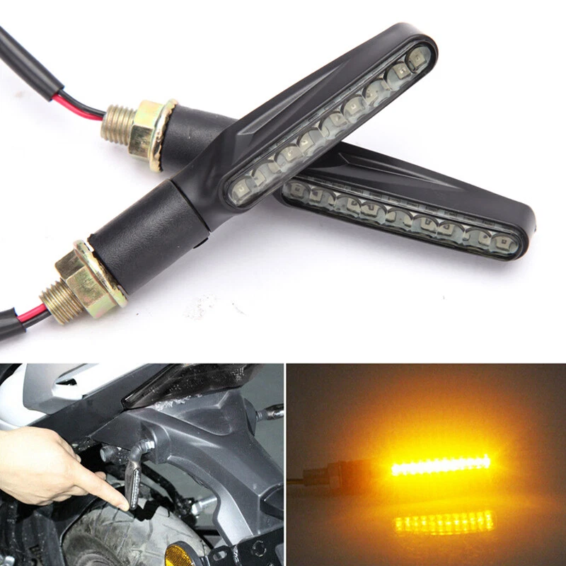 Black Amber Motorcycle Turn Signals Lights For Ducati Monster 1200 1100 821 696 - Imagem 2 de 4