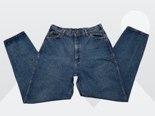 Vintage 90's Lee 305-6418 Women's Medium Wash Blue Hi-Rise Denim Jeans Sz 16 Med