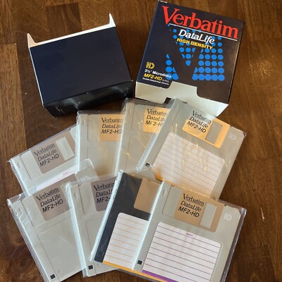Verbatim DataLife High Density 3.5  Floppy MF-2HD 8 Diskettes NEW Open Box