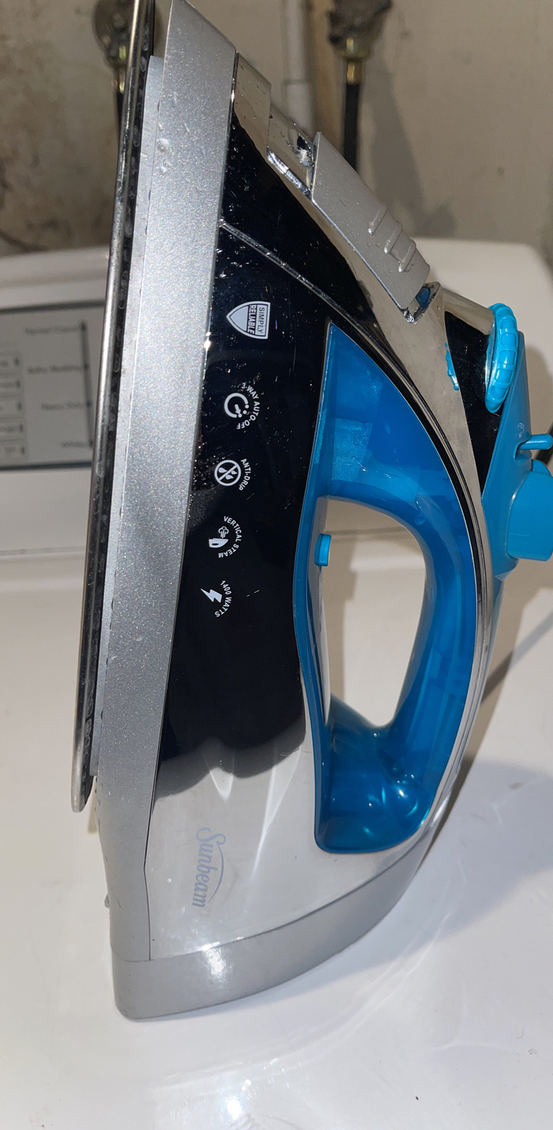 sunbeam retractable iron