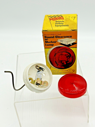 RED LENS & LIGHT W/ REPLACEABLE BULB AND PIGTAIL 2.5" MONARCH NEW Model 452921 - Picture 5 of 7