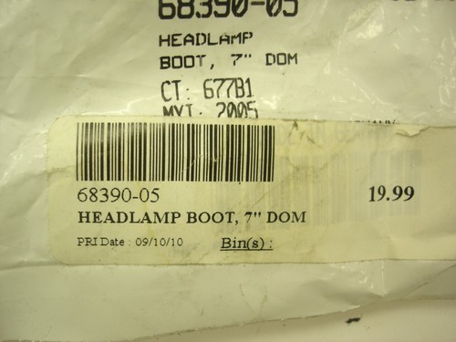 Harley Davidson OME Touring Dyna Softail Faro Bota 7" Dom P/N 68390-05 NUEVO - Imagen 3 de 3