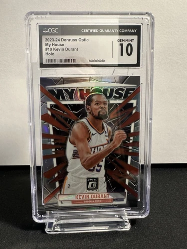 🔥 Kevin Durant 2023 Panini Donruss Optic My House Holo Prizm #10 - CGC 10 🔥