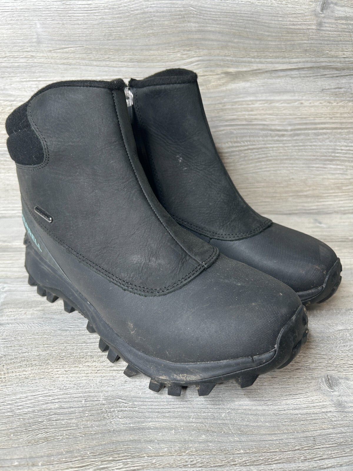 Stivali da neve Merrell Thermo Kiruna donna taglia 9 5 neri impermeabili zip laterale media