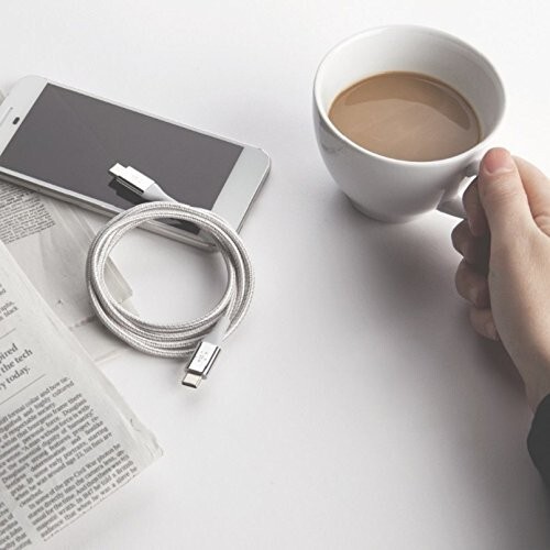 Belkin MIXIT DuraTek Kevlar USB-C (USB Typ C) auf USB-C Kabel 4 Fuß (SILBER) - Bild 4 von 4
