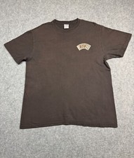 Vintage Lucky Brand Black Faded Royal Flush USA Made Plumbing Service L Shirt
