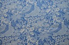 7 yards available / VINTAGE WAVERLY ROYAL BLUE & WHITE / 56" Wide / 100% Cotton