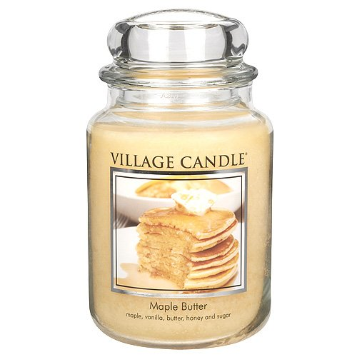 Village Candle Maple Butter 26 Oz Glass Jar Scented Candle Large