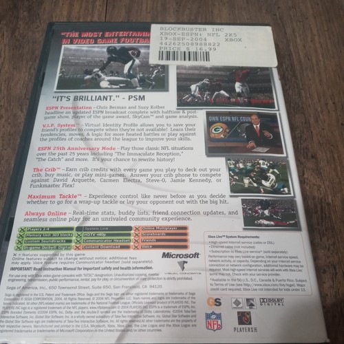Fútbol americano ESPN 2K5 NFL para Xbox - COMPLETO - Imagen 5 de 6