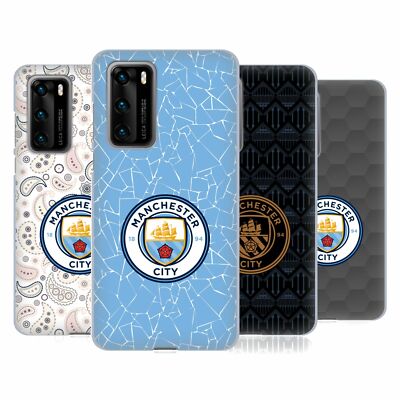 MANCHESTER CITY MAN CITY FC 2020/21 BADGE KIT SOFT GEL CASE FOR HUAWEI PHONES