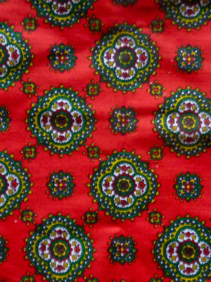 Coupon De Tissu Vintage Géométrique Multicolore | 2 Mètres Neuf | Pour Couture Créative