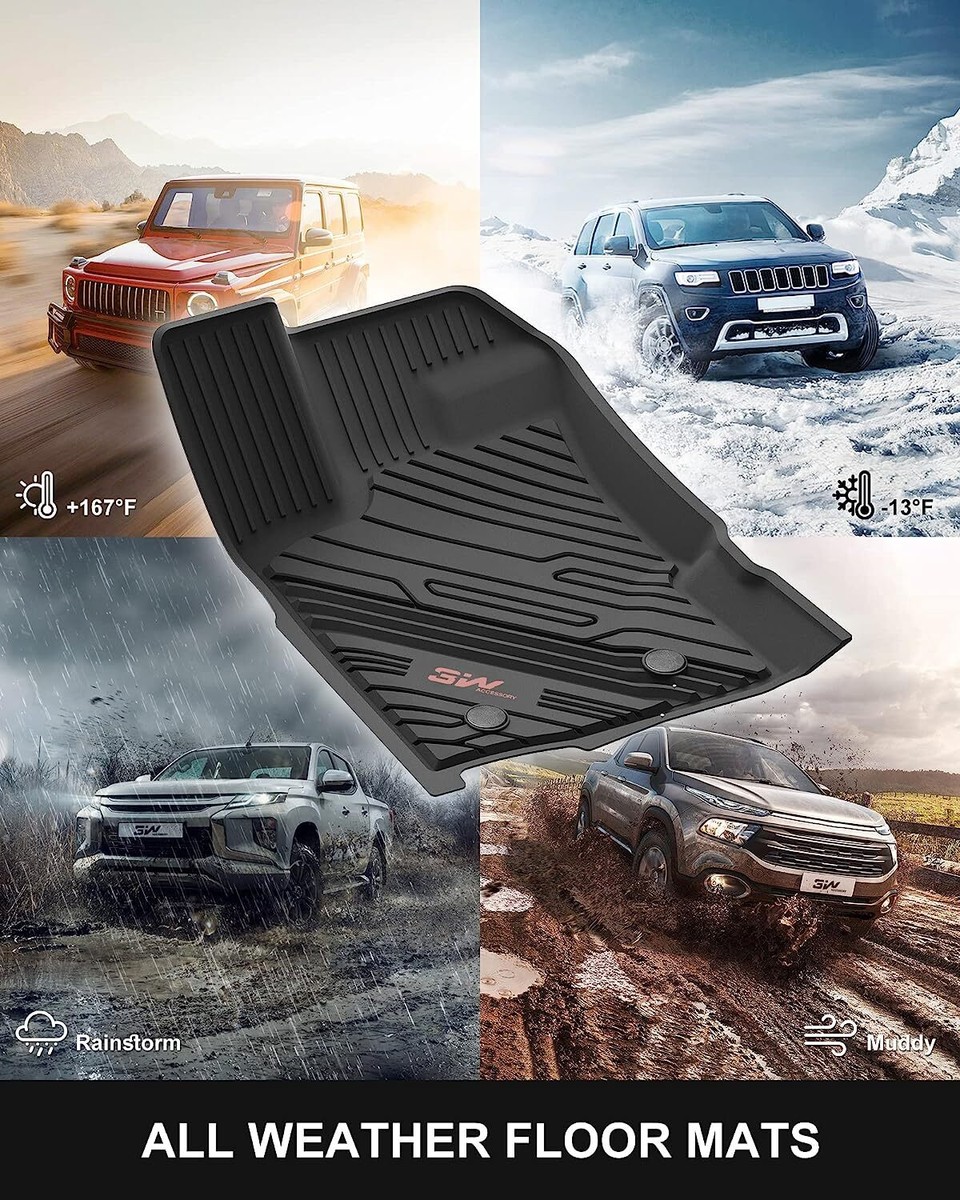 Ford Ranger Rubber Floor Mats (2019 Facelift - 2023