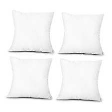 EDOW Throw Pillow Inserts, Set of 4 Lightweight Down Alternative 18"x18"