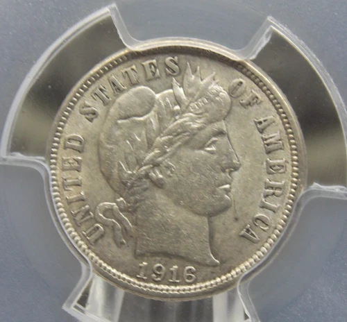 1916 "P" Barber SILVER Dime 10c PCGS AU55 #984 About Uncirculated ECC&C, Inc.