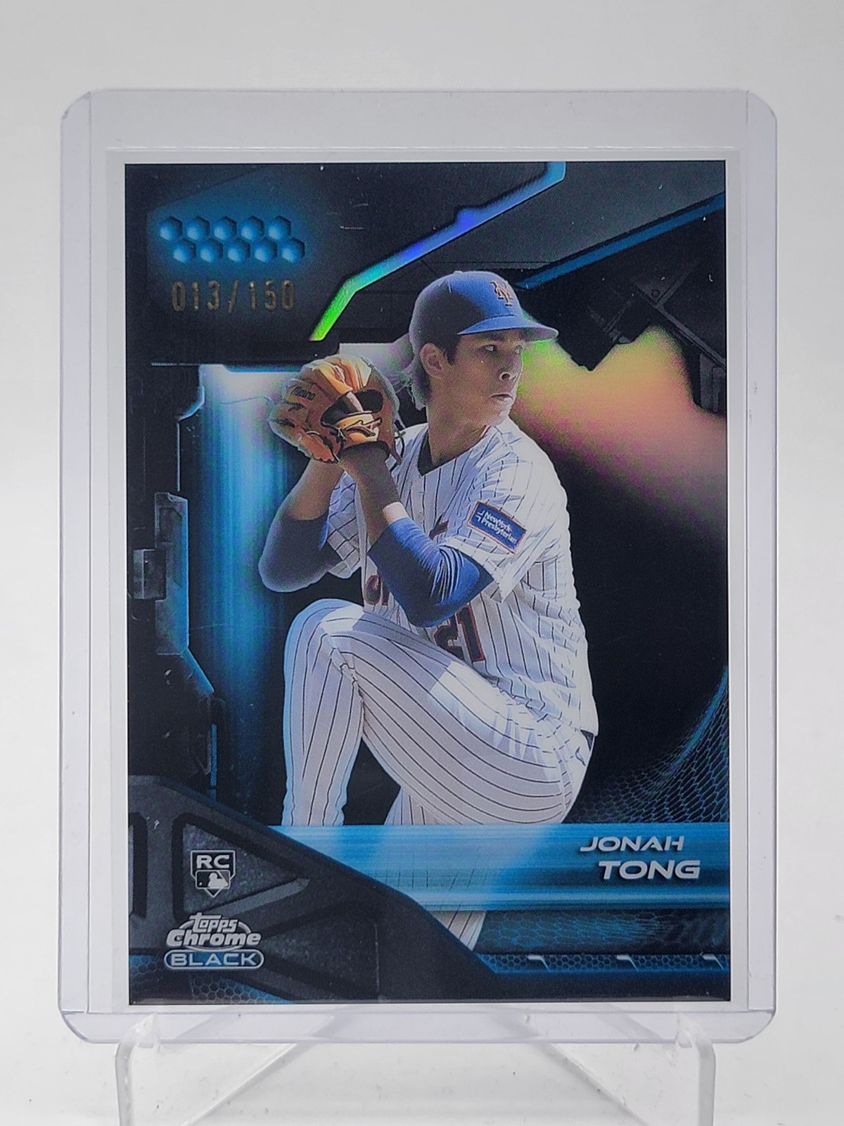 JONAH TONG 2026 TOPPS CHROME BLACK ROOKIE BLUE REFRACTOR /150 #48 METS Q3855