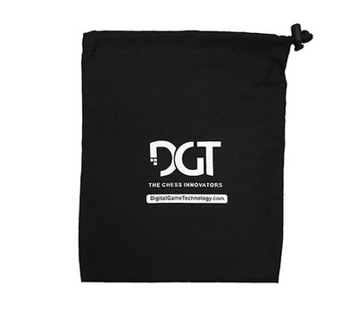 DGT Nylon Schwarz Schach Aufbewahrungsbeutel 200 x 245mm - für Schachfigure