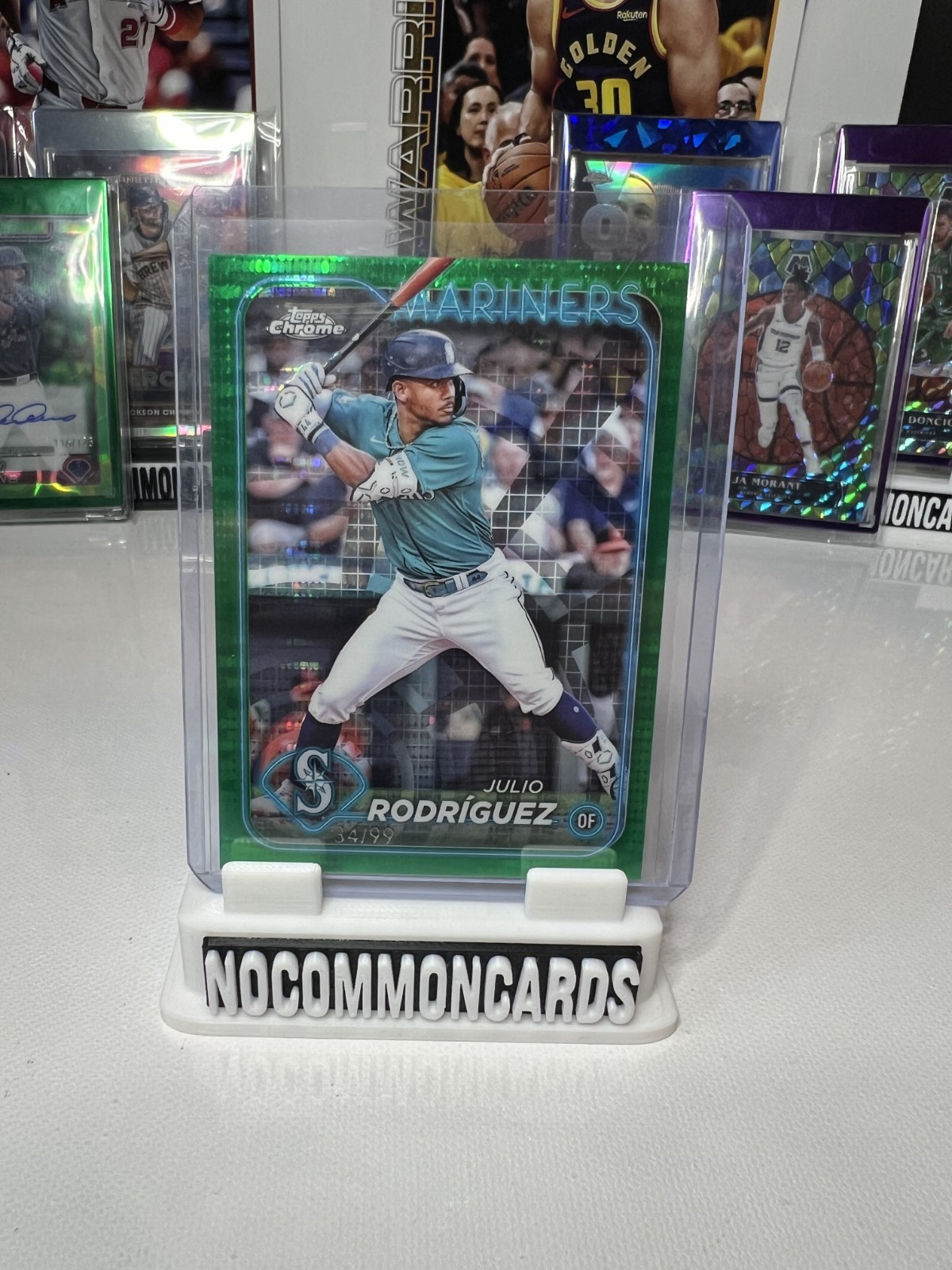 2024 Topps Chrome #300 Julio Rodriguez Green Sonar Ref. /99