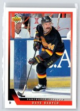 Dave Babych 1993-94 Upper Deck #376 Vancouver Canucks