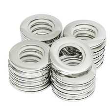 20 PCS Bright Silver ABS Plastic Curtain Grommets Eyelet Rings 19/16 Inch