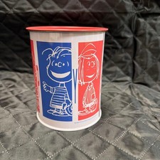 Tirelire en métal Snoopy Peanuts Sanwa Bank Limited utilisée avec cartes post...