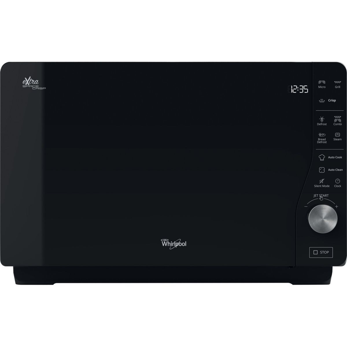Micro ondes grill Whirlpool MWF427NB ExtraSpace 25L noir combiné encastrable pose libre