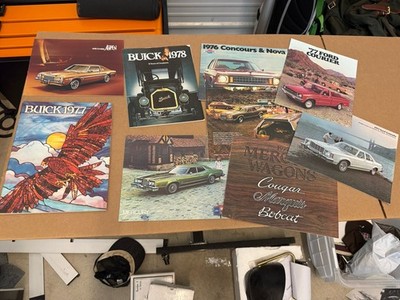 Lot of Vintage Buick Ford Chevy Mercury Car Automobile Sales Brochures 1970s