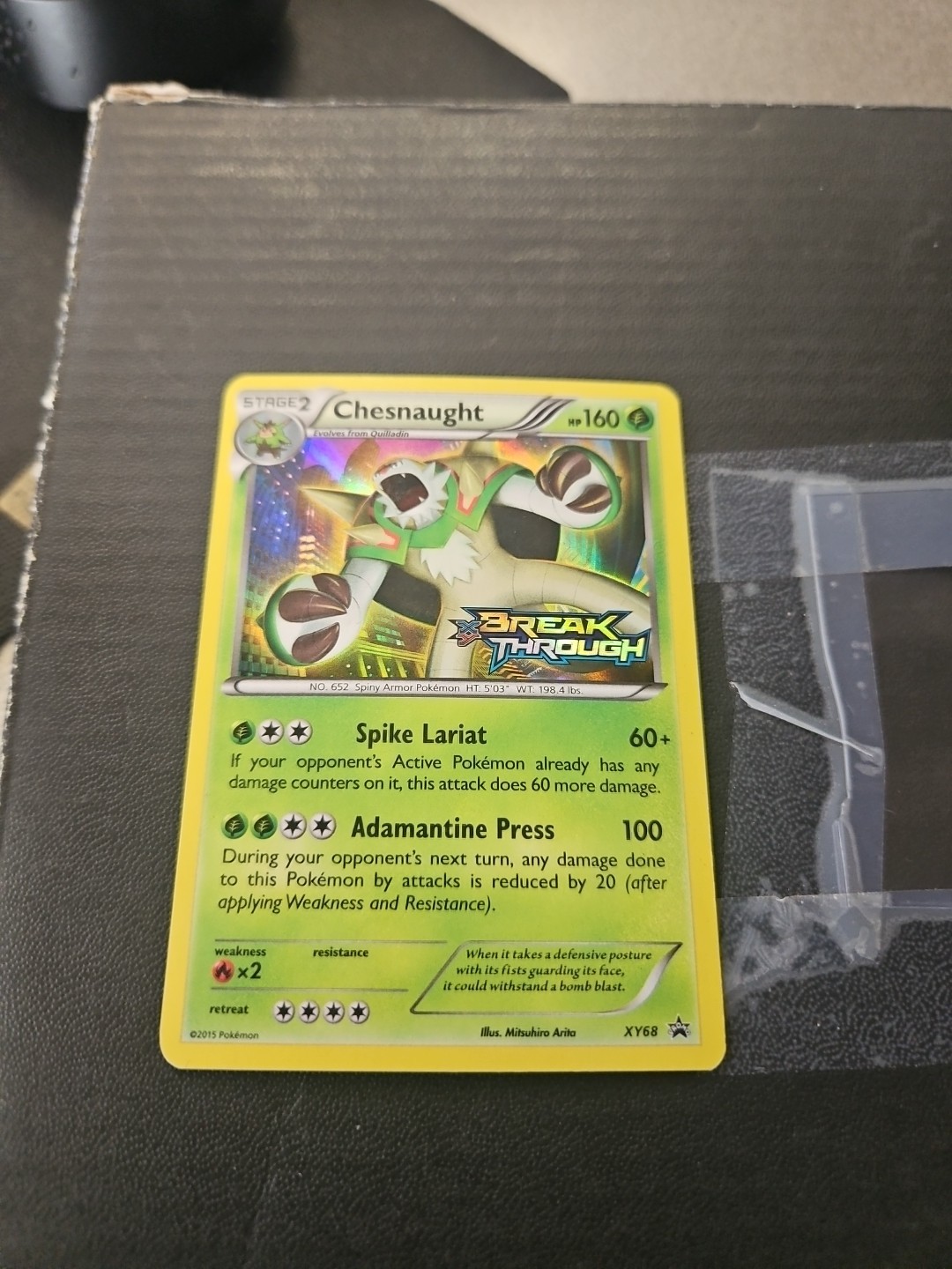 Chesnaught Holo XY BREAKthrough Prerelease Promo XY68 NM front/VLP back***