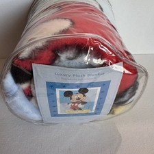 Disney Baby Mickey Mouse Luxury Plush Infant Toddler Blanket 36x40 New In Bag