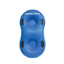 Slippery Racer Inflatable Snow Tube Sled w/ Handles for 2 Riders, Blue Open Box 