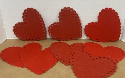 Red Felt Hearts ( 8 Pieces) Party Decor