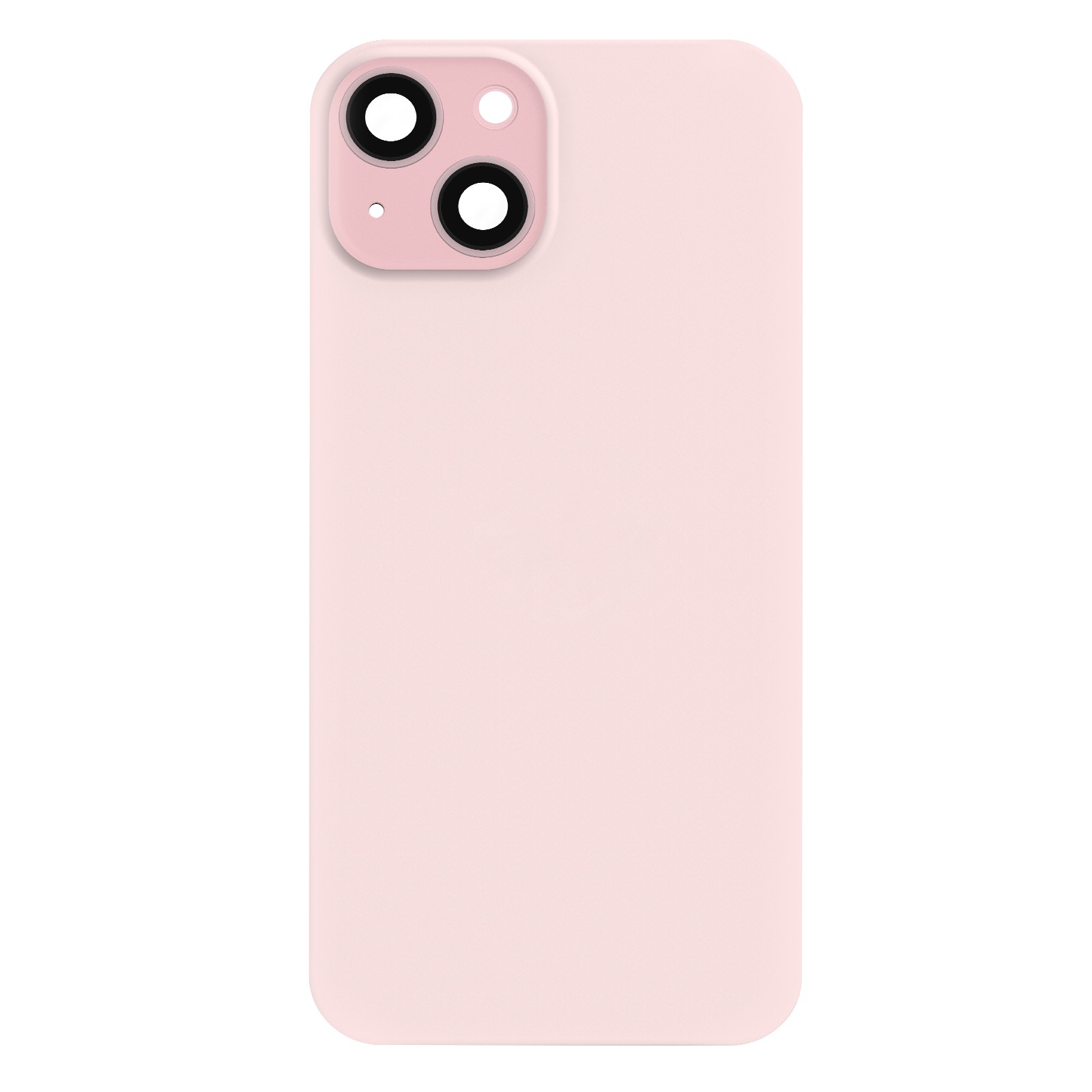 Vitre arrière pour iPhone 15 Clappio en verre haute densité rose clair