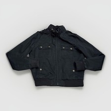 Lucky Brand Vtg Inspired Black Moto Full Zip ...