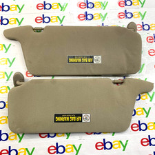 2001 - 2005 Honda Civic Sun Visors Set Pair Driver Passenger Cloth Beige 5225