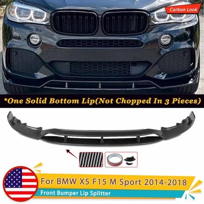 For 2013-18 BMW X5 F15 M Sport MP Style Front Bumper Splitter Carbon Fiber Look