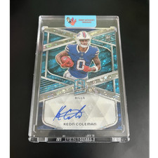 2024 Panini Spectra Keon Coleman Rookie RC Autograph Neon Blue Prizm /50 RA-17