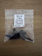 M6 X 30 Countersink Bolt. 12.9 Grade. Umbrako. Pack Of 10. Self Colour