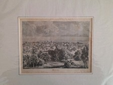 Antique Etching Of Panama USA Circa 1880s Old Print