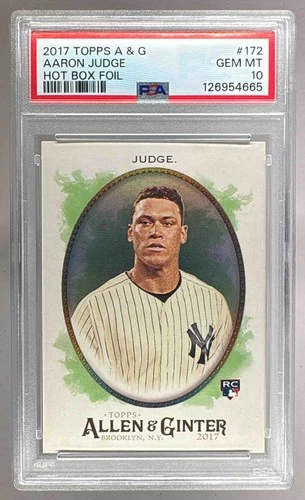 126954665 Aaron Judge 2017 Topps Allen & Ginter #172 Hot Box Foil RC PSA 10